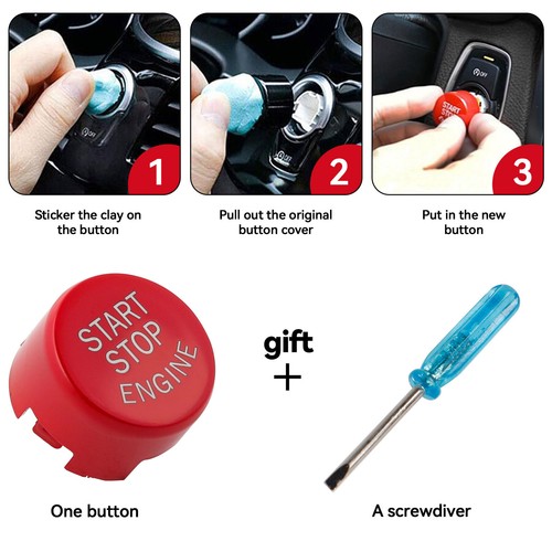 Start stop knopf - start, rot