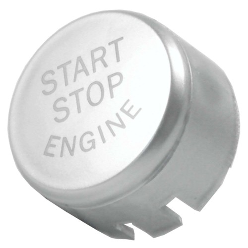 Start stop knopf - knopf, silber
