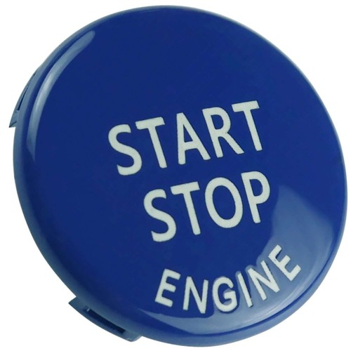 Start stop knopf blau - start,
